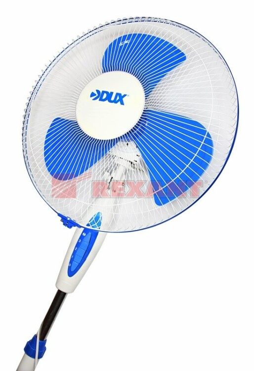 Вентилятор напольный 40Вт D40см 3 скорости бело-синий DUX