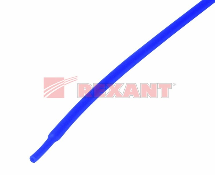 Трубка термоусаживаемая  2/1 мм синяя  REXANT