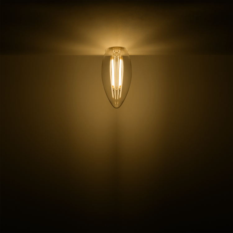 Лампа светодиод. (LED) Свеча Е14 филамент. 11Вт 810лм 2700К 230В прозр. Gauss