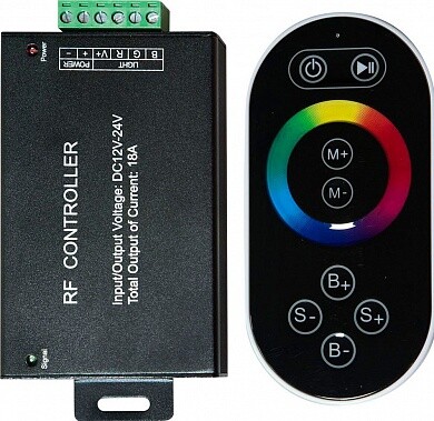 Контроллер для светодиодной ленты с П/У черный, 18А 12-24V, LD55 арт. 21557