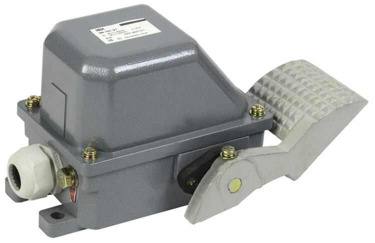 Концевой выключатель НВ-701 У1, рычаг с 1-ой педалью, 10А, IP44, 2 эл. цепи, IEK