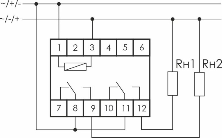 Реле промежуточное 2 переключ. контакт PK-2P  110В 50Гц, 2х8А, 2Р, IP 20