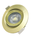 Светильник встр. (LED) 7Вт 3000K 38° круг/поворот GOLD IP40 Jazzway-Светильники даунлайт, точечные - купить по низкой цене в интернет-магазине, характеристики, отзывы | АВС-электро