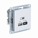 Розетка USB-A + C 45W высокоскор.заряд. QC, PD, белый ATLAS DESIGN-USB-розетки (зарядные устройства) - купить по низкой цене в интернет-магазине, характеристики, отзывы | АВС-электро