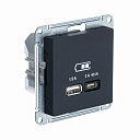 Розетка USB-A + USB-C 45W высокоскор.заряд. QC, PD, карбон  ATLAS DESIGN-USB-розетки (зарядные устройства) - купить по низкой цене в интернет-магазине, характеристики, отзывы | АВС-электро
