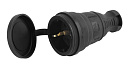 Разъём каучуковый c/з прямой 16A IP44 черный (25/250/1500) Эра-Розетки на кабель - купить по низкой цене в интернет-магазине, характеристики, отзывы | АВС-электро
